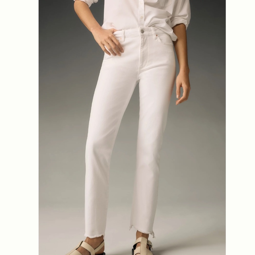 PAIGE Cindy High-Rise Straight-Leg Jeans- Size 32